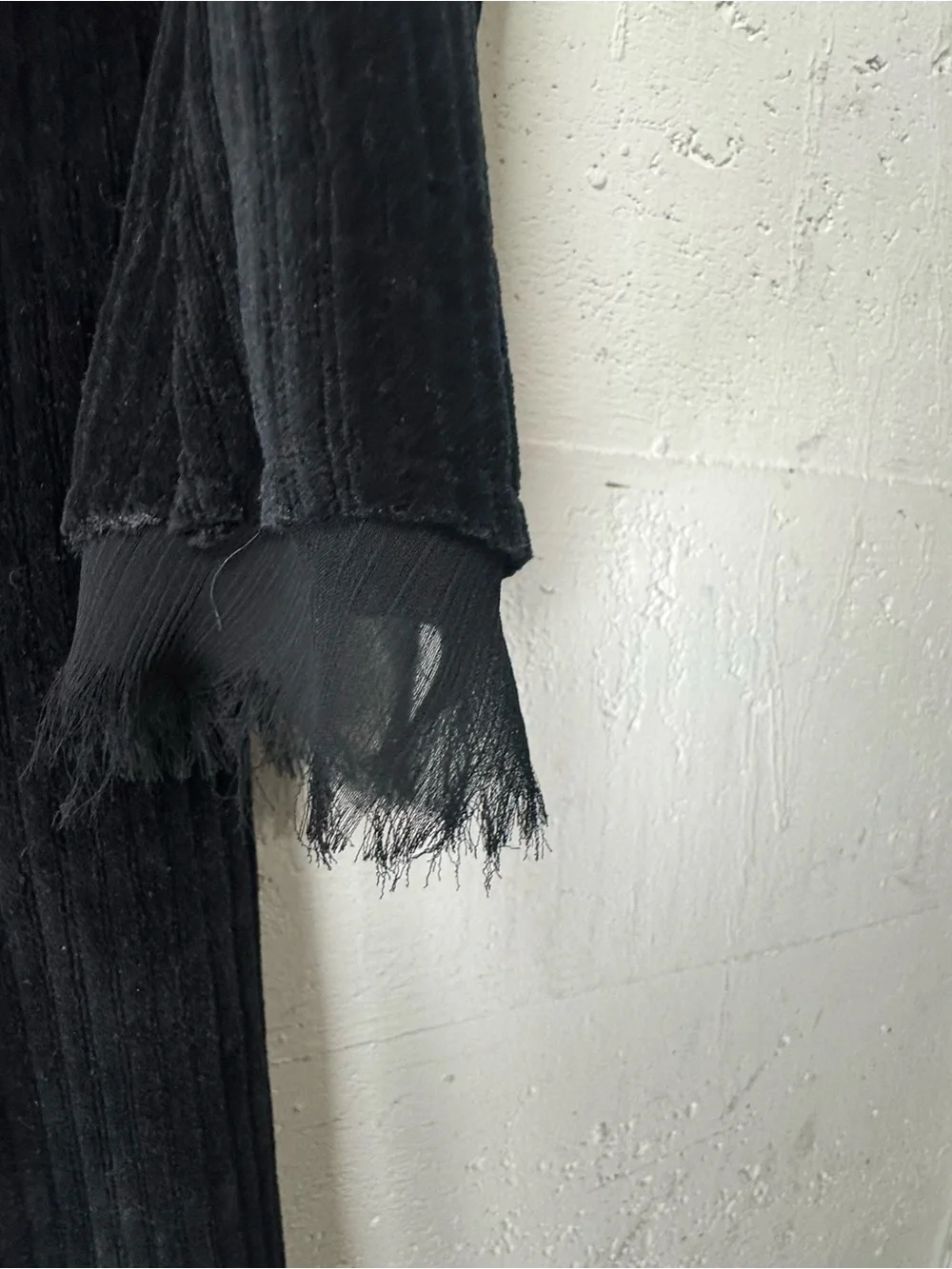 Free People Black‎ Corduroy Ribbed Coat Jacket Rare HTF Whimsigoth Grunge Goth L